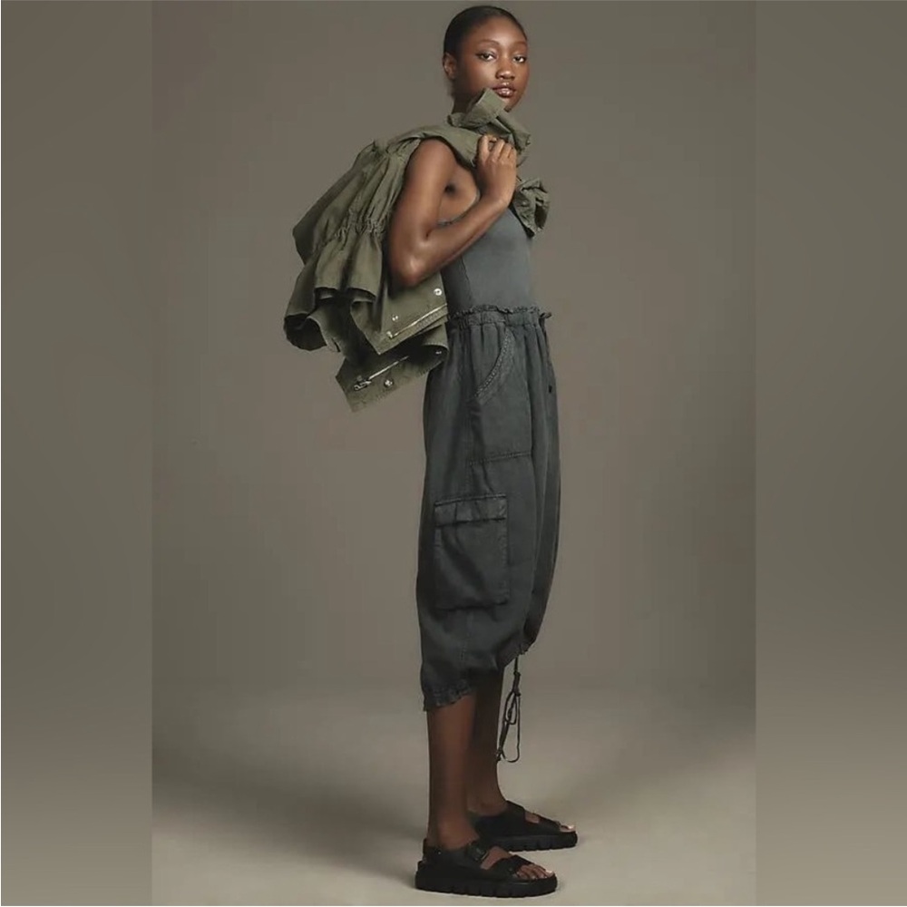 Daily Practice Be Bold Twofer Feminine Minimalist Cargo Tank Dress - Picture 6 of 10